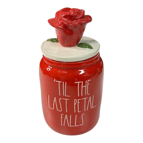 Rae Dunn " 'TIL THE LAST PETAL FALLS" Beauty & the Beast Figural Canister